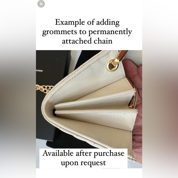 YSL Cassandre envelope black wallet on chain - Picture 11 of 13